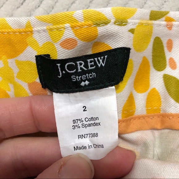 J Crew Yellow Floral Retro Mini Skirt Pockets 2 - Picture 5 of 7